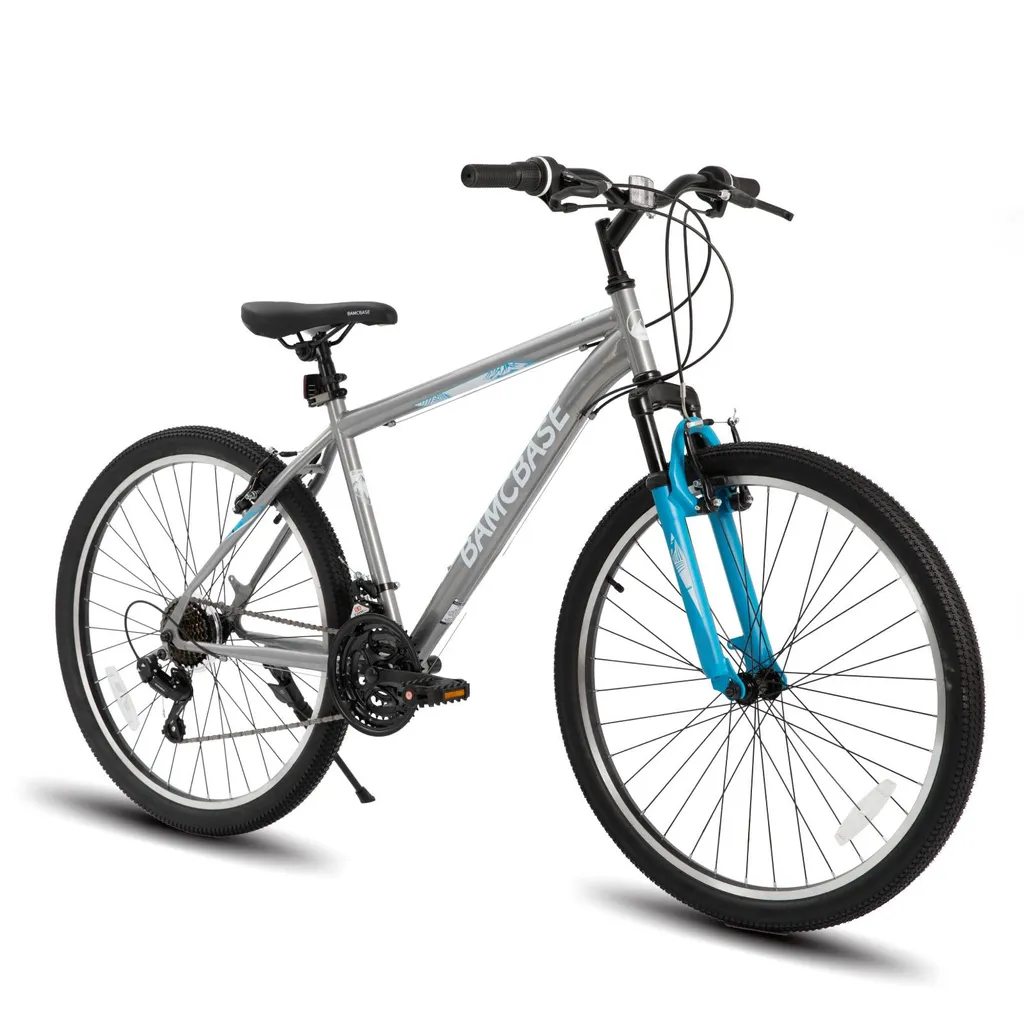 60ea59f0377f26792b7939fa1729304d HILAND Mountainbike 27.5 Zoll MTB Herren Damen, mit 21 Gang, V-Bremse, Hardtail Fahrrad, Fahrräder für studentische Pendler, – Image 1