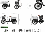Elektro Dreirad Trike 3 Gang, Tiefeinstieg 20 Zoll schwarz, Fahrfertig, inkl. Kettenschloss und Rückspiegel – Image 10