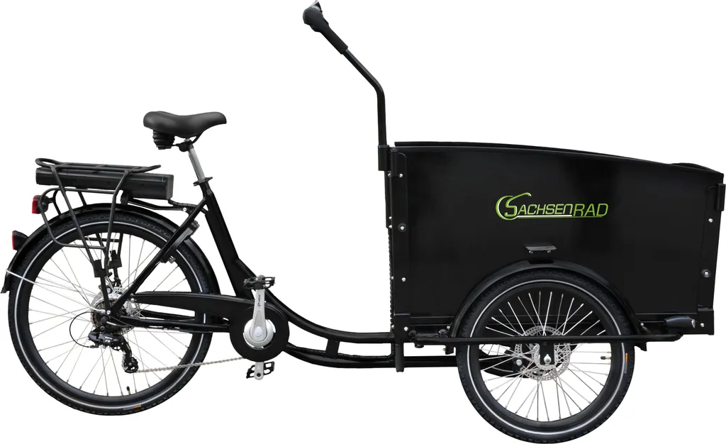 452249e12493c4dbce008a1852836544 SachsenRAD E-Lastenrad T1 Grand Trunk, Flexible Transportbox mit Versteckter,Abschließbarer Box mit LCD Display und StVZO-Zugelassung, Kindertransport – Image 1