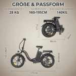 203.0Zoll LCD Fat Faltbar E- Bike E-Mountainbike Elektrofahrrad 20Ah Bis 120Km SHIMANO 7 25kmh E Klapprad , Elektrofahrrad E-Hollandräder – Image 6