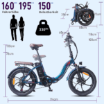 20 Zoll 18AH Elektrofahrrad Pedelec, City E-bike ,Cityräder E-Klapprad 250W Motor,25km/h,E-Bike ,klapprad,LCD-Display,APP – Image 13